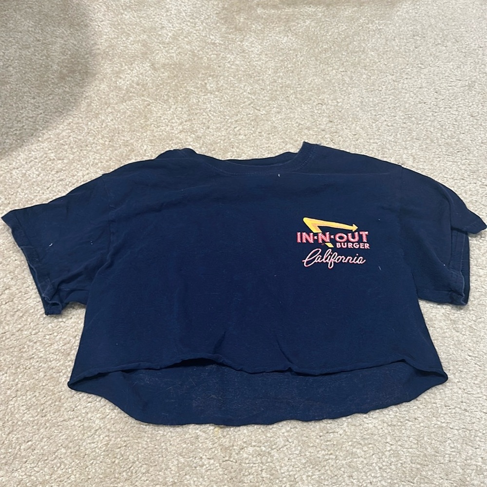 Cropped in n out t shirt